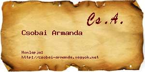 Csobai Armanda névjegykártya